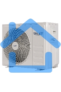 Блок наружный мульти сплит-системы Shuft SFMO/I-18 FMI-2/N8/Out инвертор, 18000 BTU, 50 м², охлаждение, обогрев, осушение