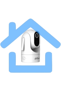 Мини-PT IP-видеокамера с Wi-Fi DAHUA 4Мп; 1/2.8” CMOS; объектив 4мм; механический ИК-фильтр; чувствительность 0.05лк@F1.6; сжатие: H.265+, H.265, H.264+, H.264, MJPEG; 2 потока до 4Мп@25к/с; видеоан