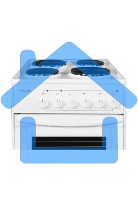 Плита электрическая Лысьва ЭП 411 белый, конфорок 4 электрических, духовка 57 л, 50 см x 84 см x 60 см