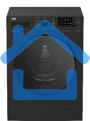 Стиральная машина Beko WSPE 6H612A черный, загрузка фронтальная 6,5 кг, 1200 об/мин., класс: А++