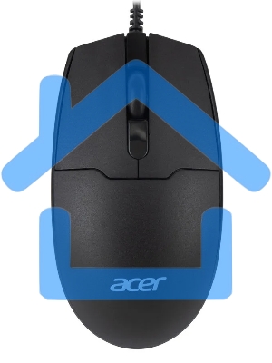 Мышь проводная Acer OMW126 черный, 1200 dpi, USB, кнопки - 3