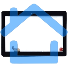 Сенсорное стекло (тачскрин) FCB0491-2015, черное с рамкой