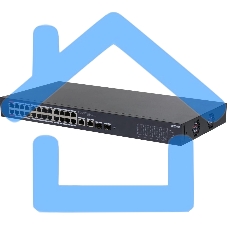 Коммутатор Dahua DH-CS4226-24ET-375 (L2) 24x100Мбит/с 2xКомбо (1000BASE-T/SFP) 2SFP 24PoE 375W управляемый