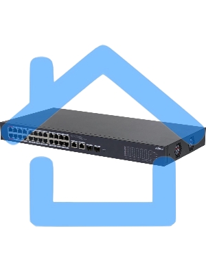 Коммутатор Dahua DH-CS4226-24ET-375 (L2) 24x100Мбит/с 2xКомбо (1000BASE-T/SFP) 2SFP 24PoE 375W управляемый