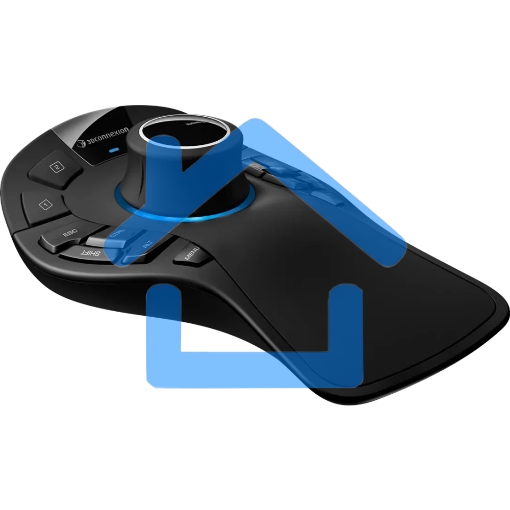 Мышь беспроводная/проводная 3DConnexion SpaceMouse Pro Wireless (3DX-700119) черный, радиоканал, Bluetooth, USB, кнопки - 15