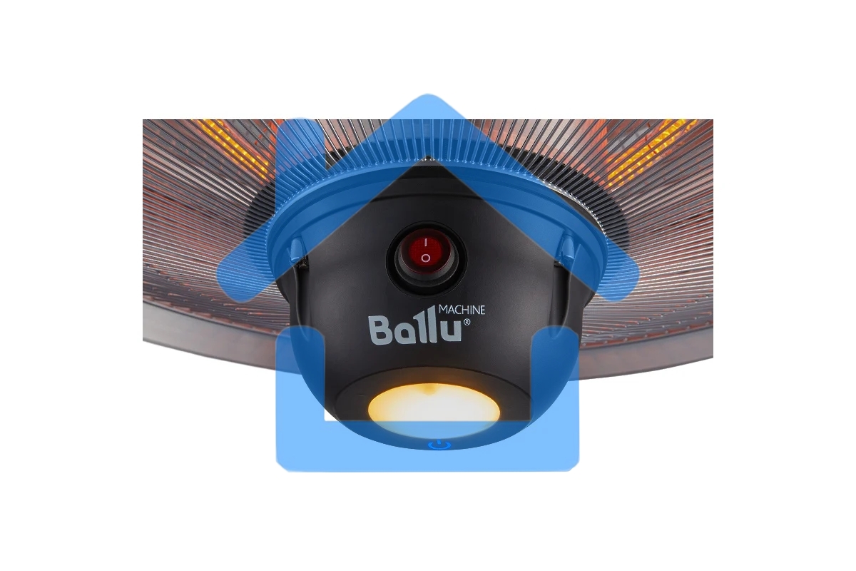 Обогреватель инфракрасный Ballu BIH-LL-2.1-S серебристый, карбоновый, 2100 Вт, 20 м2