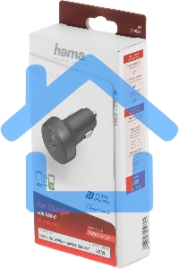 Автомобильное зарядное устройство Hama H-210569 1.67A+3A+2.22A PD универсальное черный