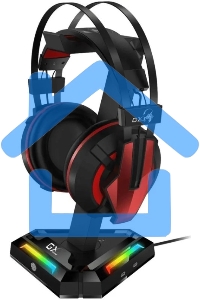 Держатель для наушников Headphone stand Genius GX-UH100, RGB, USB-A x2 / USB-C x2, USB 2.0