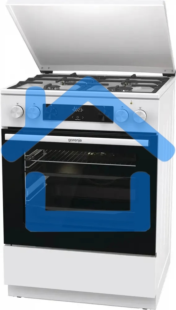 Плита комбинированная Gorenje GKS6C71WF белый, конфорок 4 газовых, духовка 71 л, 60 см x 85 см x 60 см