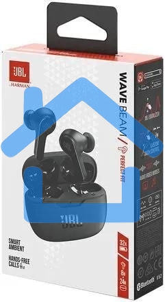 Наушники JBL Wave Beam, Bluetooth, внутриканальные, черный