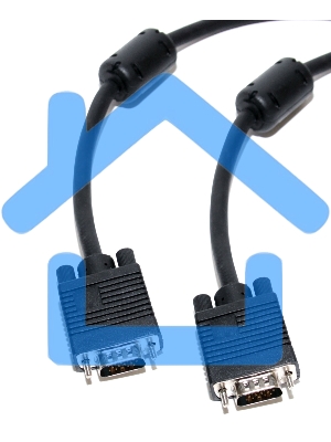 Кабель VGA 1м сигнальный HD15M/HD15M, ферр.кольца 5bites APC-133-010 1m.