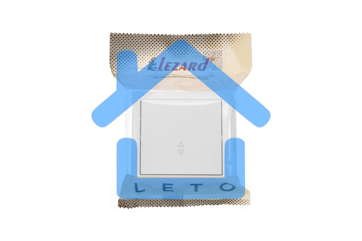 Выключатель 1-клав. проходной LETO бел. LEZARD 752-0200-105