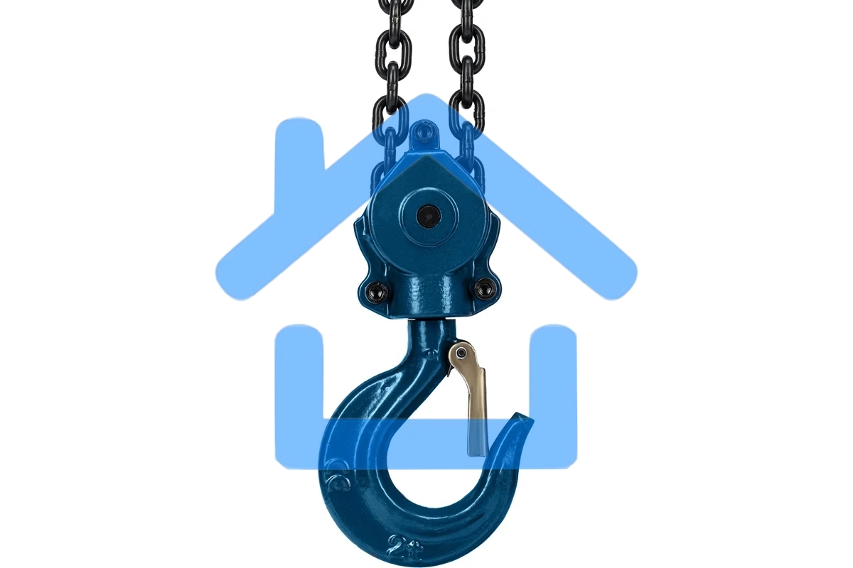 Таль цепная Stels 51946 2 т, h подъема 2,5 м, расстояние между крюками 400 мм