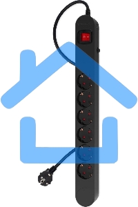 Сетевой фильтр Ippon NF-EU-1.8-10 1.8м (6 розеток) черный (коробка)