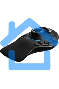 Мышь беспроводная/проводная 3DConnexion SpaceMouse Pro Wireless (3DX-700119) черный, радиоканал, Bluetooth, USB, кнопки - 15