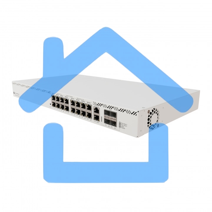 Коммутатор MikroTik CRS320-8P-8B-4S+RM Cloud Router Switch with dual-core 800 MHz CPU, 256 MB RAM, 98DX226S switch chip, 17 x Gigabit Eth ports (8 x 802.3af/at, 8 x 802.3bt PoE-out), 4 x 10G SFP+ ports, RouterOS L5, 1U rackmount enclosure, 600W PSU