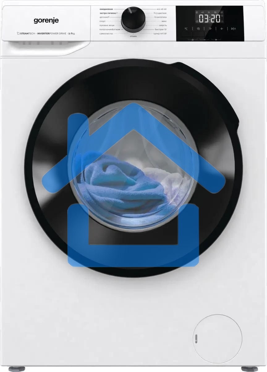Стиральная машина Gorenje W1NGPI72SBS/C белый, загрузка фронтальная 7 кг, 1200 об/мин., класс: А