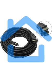 Кабель HDMI C-HM-HM-7.5M Wize, 7.5 м, v.2.0, 19M/19M, позол.разъемы, экран, черный, пакет