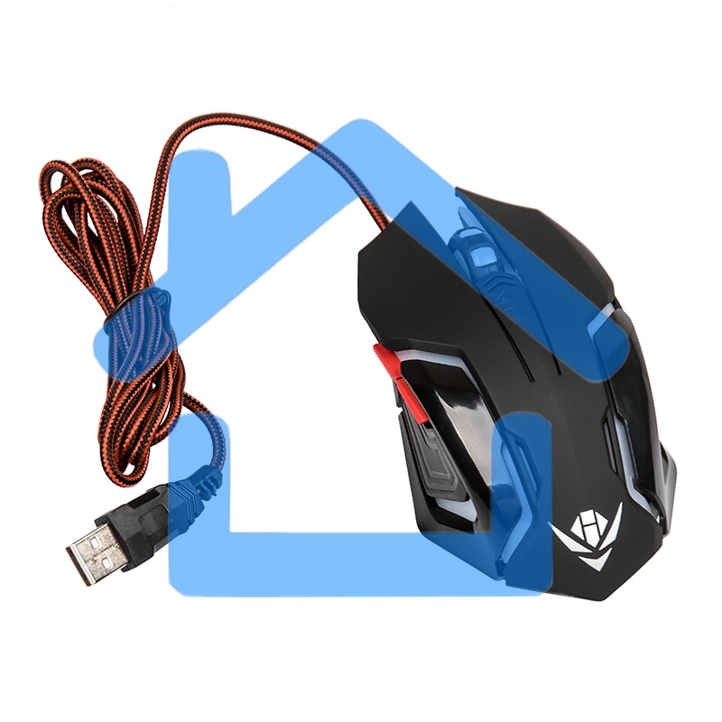 Мышь проводная Nakatomi MOG-20U черный, 2400 dpi, USB, кнопки - 6