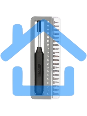 Набор прецизионных отверток Deli DL241041 (отвертка + 40 бит), сталь S2 + Cr-V