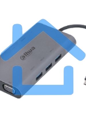 Док станция DAHUA 9 in 1 USB 3.1 Type-C to USB 3.0 + HDMI + RJ45 + VGA + SD/TF +PD Docking Station