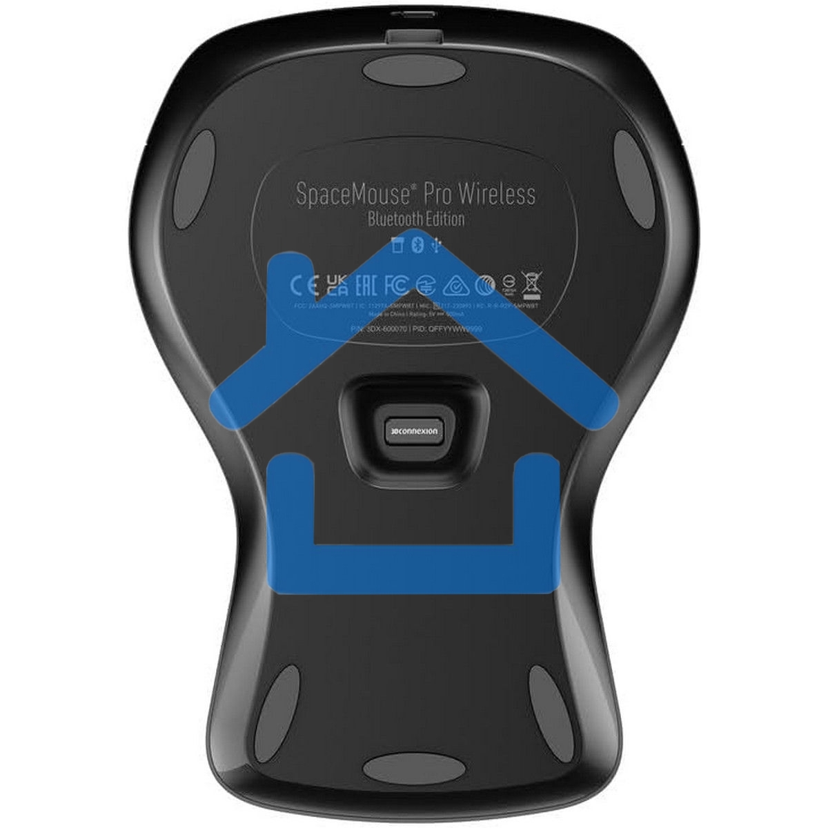 Мышь беспроводная/проводная 3DConnexion SpaceMouse Pro Wireless (3DX-700119) черный, радиоканал, Bluetooth, USB, кнопки - 15