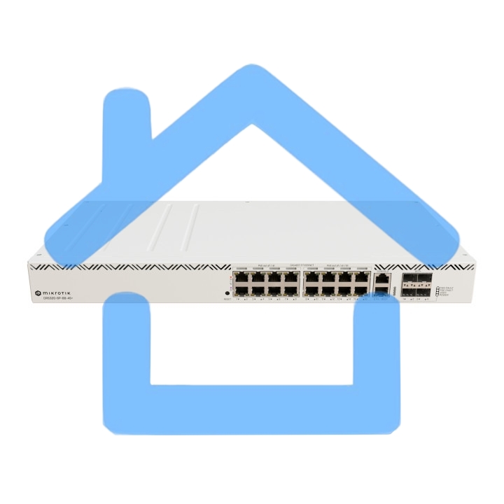 Коммутатор MikroTik CRS320-8P-8B-4S+RM Cloud Router Switch with dual-core 800 MHz CPU, 256 MB RAM, 98DX226S switch chip, 17 x Gigabit Eth ports (8 x 802.3af/at, 8 x 802.3bt PoE-out), 4 x 10G SFP+ ports, RouterOS L5, 1U rackmount enclosure, 600W PSU