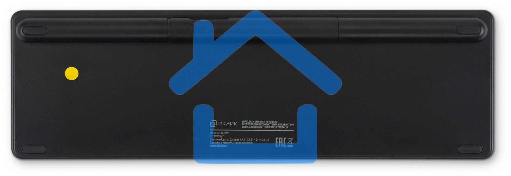 Клавиатура Оклик K614W черный USB беспроводная slim Multimedia Touch (1979327)
