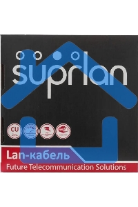 Кабель информационный Suprlan Premium 01-0307-1, кат.5E U/UTP 4 пары 24AWG LSZH, универсальный, 305м, серый
