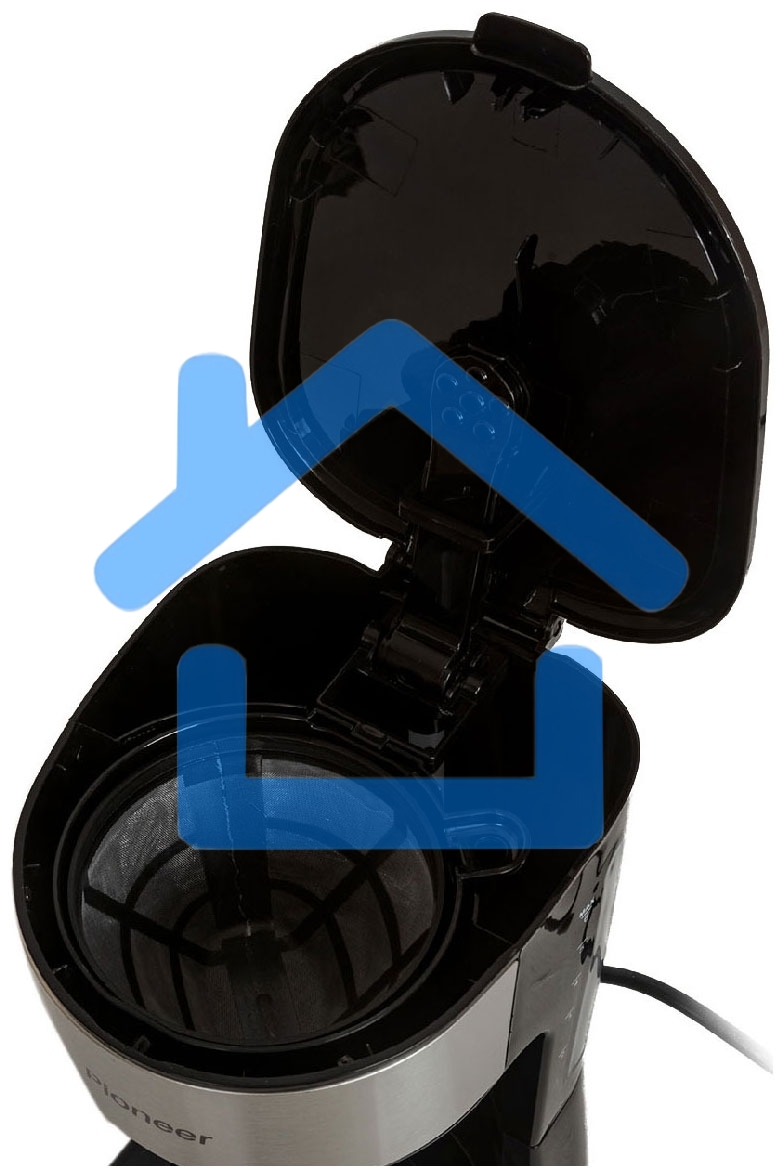 Кофеварка капельная Pioneer CM053D серебристый/черный, исп. кофе - молотый, 0.75 л, 600 Вт