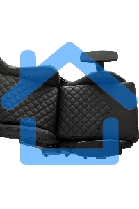 Кресло игровое Knight ARMOR черный, ромбик, эко.кожа, с подголовником, крестовина металл