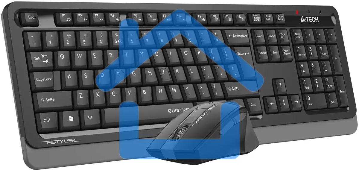 Клавиатура + мышь A4Tech Fstyler FGS1035Q клав:черный/серый мышь:черный/серый USB беспроводная Multimedia (FGS1035Q GREY)