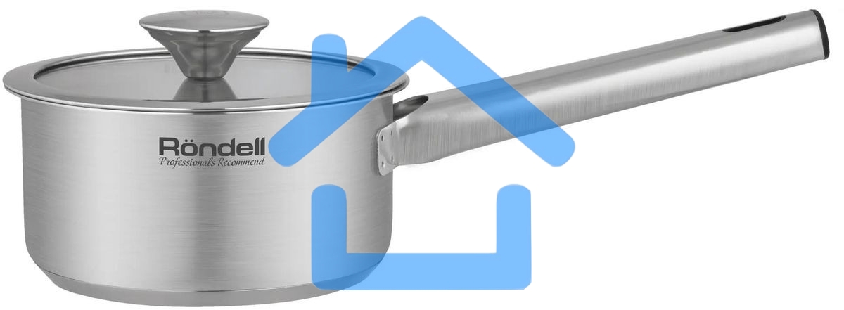 Ковш Rondell Modern RDS-1745, 0.9л, с крышкой, сталь