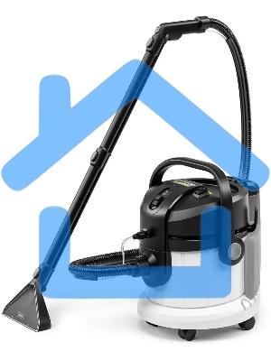 Пылесос моющий Karcher SE 4 *EU 1.081-150.0 белый/черный, 1000 Вт, уборка влажная/сухая, пылесборник контейнер/мешок, 4 л