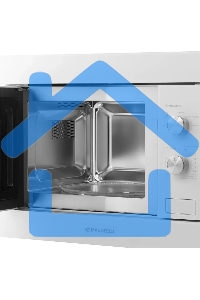 Микроволновая печь встраиваемая Maunfeld MBMO.20.1PGW белый, 20 л, 800 Вт, переключатели - поворотный механизм