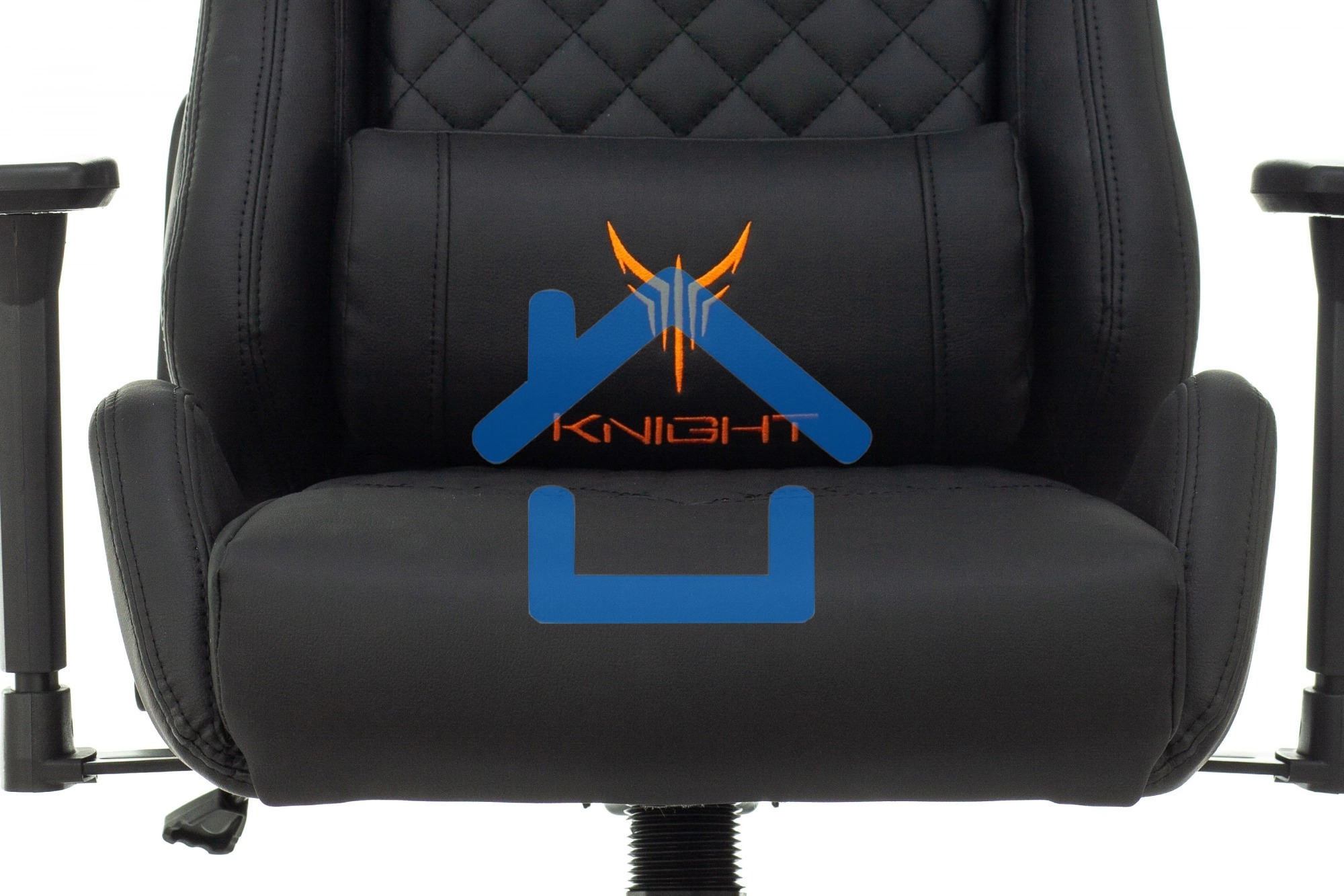 Кресло игровое Knight ARMOR черный, ромбик, эко.кожа, с подголовником, крестовина металл