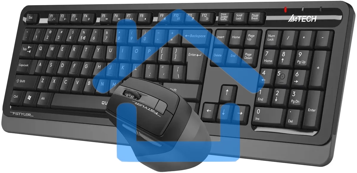Клавиатура + мышь A4Tech Fstyler FGS1035Q клав:черный/серый мышь:черный/серый USB беспроводная Multimedia (FGS1035Q GREY)