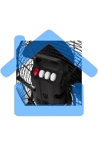 Вентилятор напольный DUX DX-400, 50Вт, 14дюйм, металл 60-0240