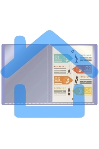 Папка с 20 прозрачными вкладками Бюрократ Pastel PAST20VIO A4, пластик, 0.5мм, торцевой карман с бумажной вставкой, фиолетовый