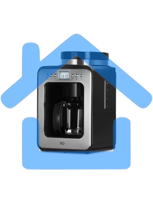 Кофеварка капельная BQ CM7001 серебристый/черный, исп. кофе - молотый/зерновой, 0.6 л, 600 Вт