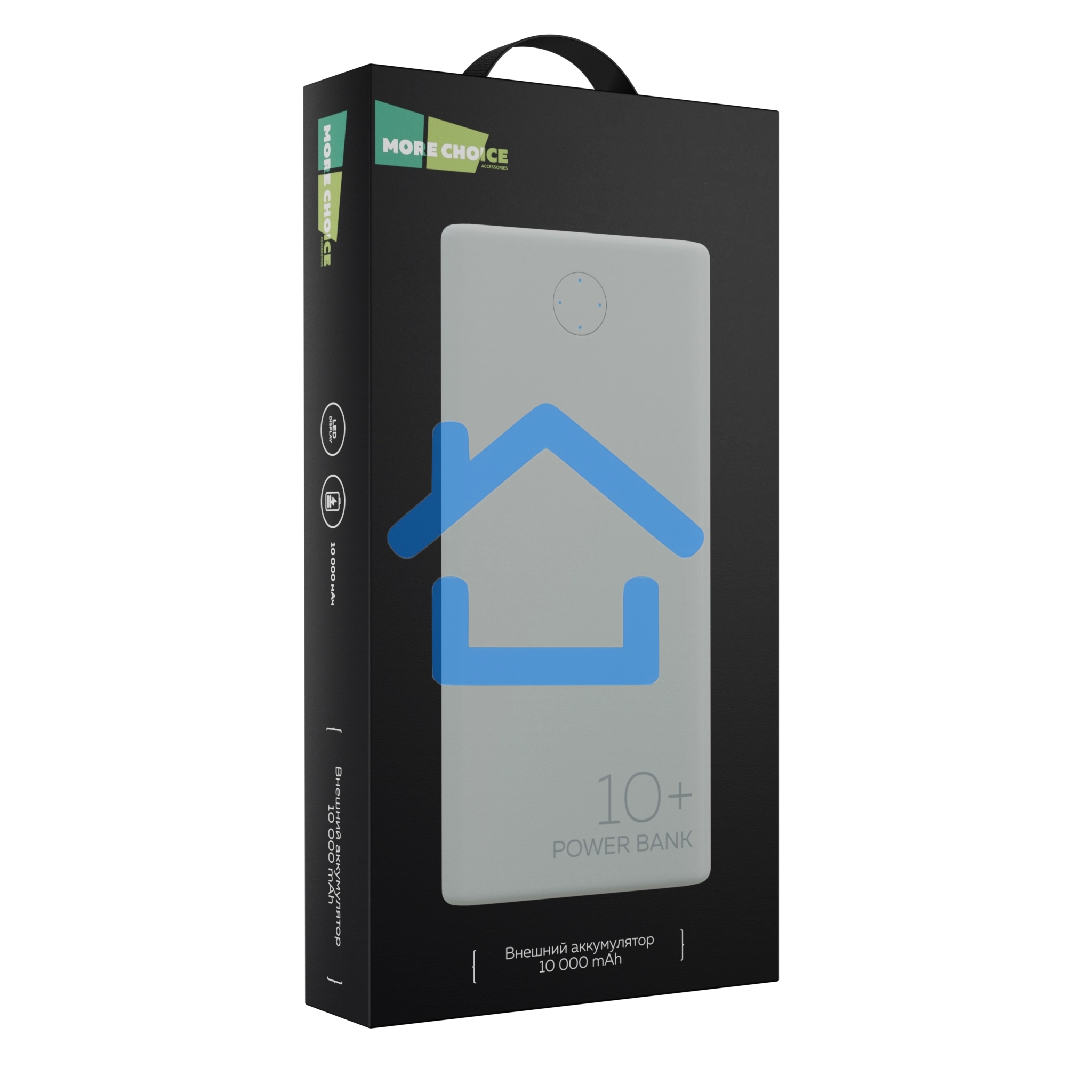 Портативный аккумулятор More choice (4610196408694) PB11-10 White 10000mAh 2USB