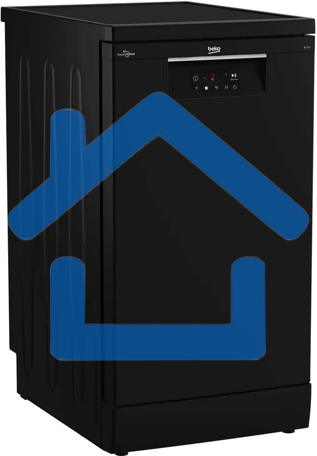 Посудомоечная машина Beko BDFS15020B, черная, 44.8 см, 10 компл., 49 дБ, класс A