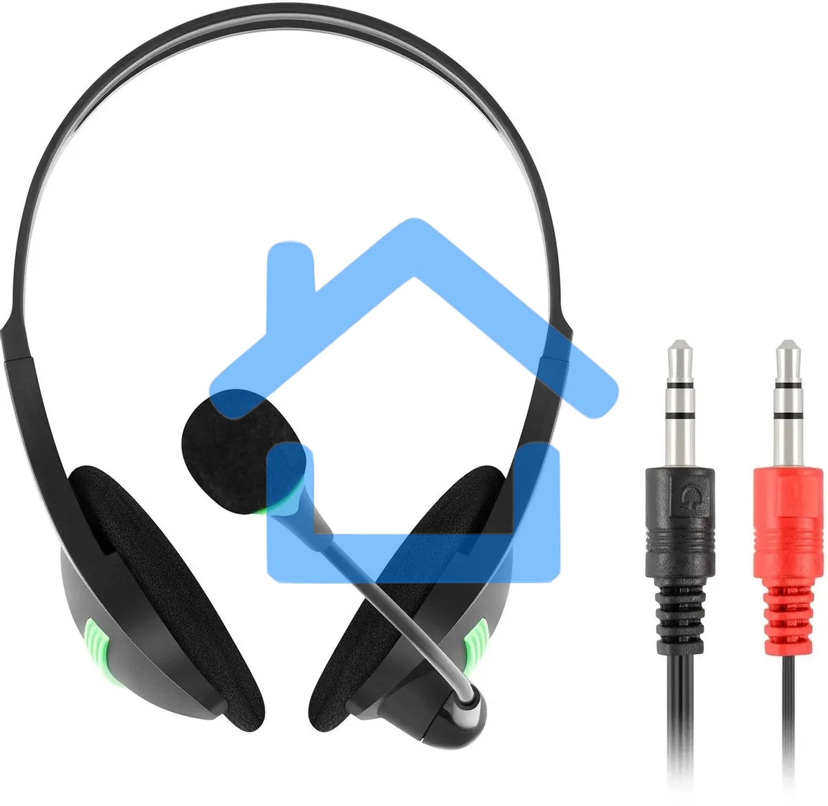 Наушники с микрофоном Оклик HS-M100 черный 1.8м накладные оголовье (1532004)