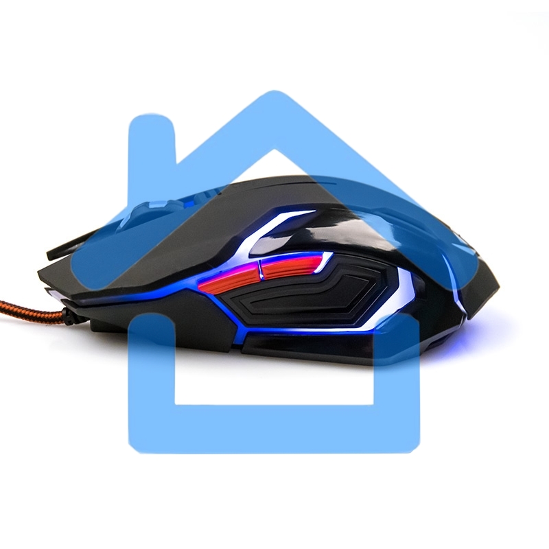 Мышь проводная Nakatomi MOG-20U черный, 2400 dpi, USB, кнопки - 6