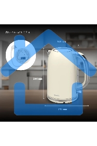 Чайник электрический Hyundai HYK-S9900 1.7л. 2200Вт молочный/серебристый корпус: металл