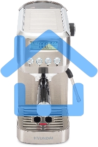 Кофеварка рожковая Hyundai HEM-9990 серебристый, исп. кофе - молотый, 1.3 л, 1350 Вт, 20 Бар