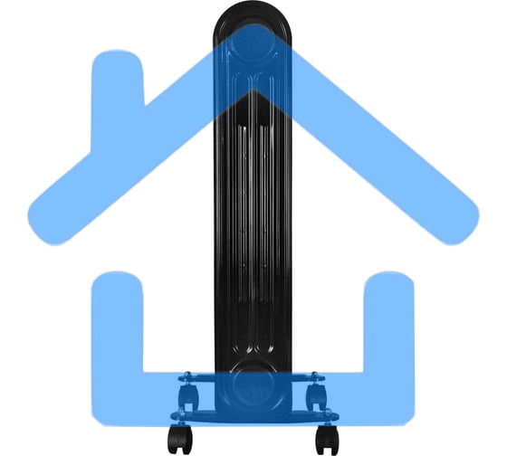 Обогреватель масляный Ресанта ОМПТ-9НЧ (9 секций) черный, 2000 Вт, 25 м2, термостат 67/3/14