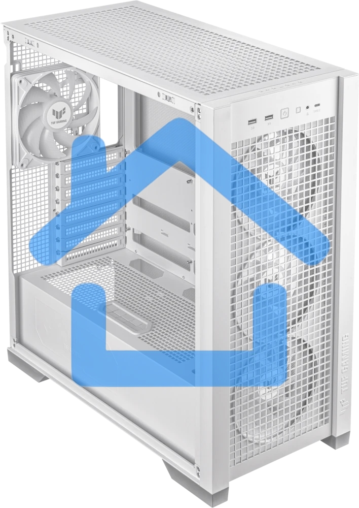 Компьютерный корпус ASUS TUF GAMING GT302 TG ARGB белый/ GT302/ARGB FANS/WHT (90DC00I3-B19000)