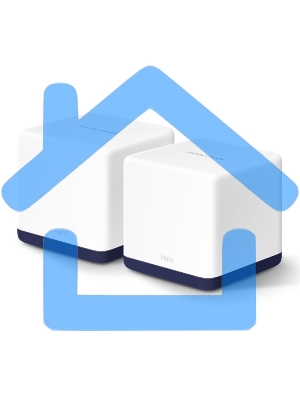 Система Mercusys MESH AC1900 Whole Home Mesh Wi-Fi System, 3× Internal Antennas, 3×Gb ports (WAN/LAN) (2-pack)