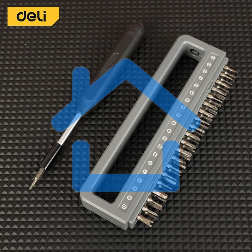 Набор прецизионных отверток Deli DL241041 (отвертка + 40 бит), сталь S2 + Cr-V